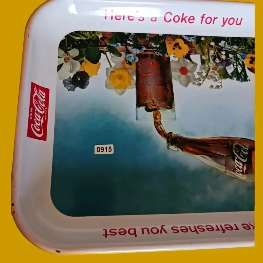 Coca cola advertising lot of 4 metal trays